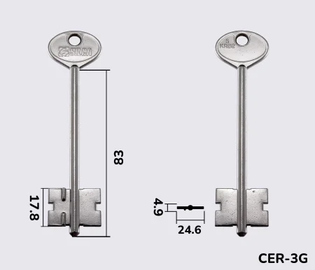 5KRB2 Silca (Керберос-2) заготовка ключа бородкова