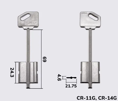 5R14 Silca заготовка ключа бородкова