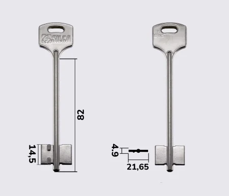5EB5 Silca (Ельбор-15) заготовка ключа бородкова