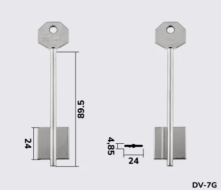5DVN19 Silca (Клас-4) заготовка ключа бородкова