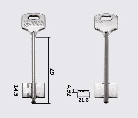 5EB4 Silca (Ельбор-13) заготовка ключа бородкова