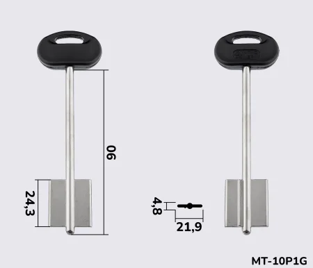MTNCBP (чорний - 20) Silca заготовка ключа бородкова
