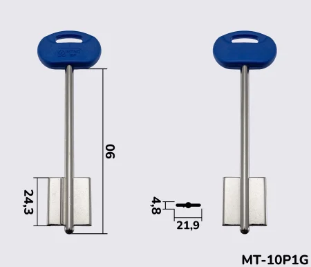 MTNCBP (синій - 23) Silca заготовка ключа бородкова