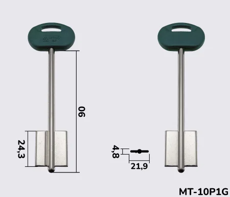 MTNCBP (зелений - 22) Silca заготовка ключа бородкова