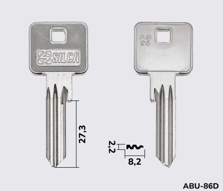 AB95 Silca заготовка ключа англійський профіль