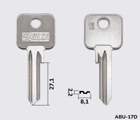 CS46 Silca заготовка ключа англійський профіль