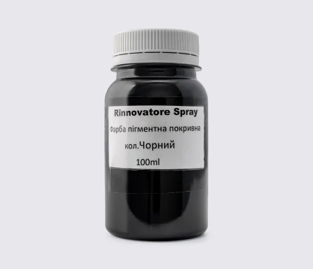Краска пигментная покровная для кожи Rinnovatore Spray, цв. черный, 100 мл