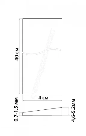 Косяк поліуретановий Lux Шостка, р. 400*40 мм., кол. бежевий
