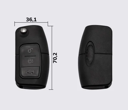 FORD  3 кнопки заготовка викидного ключа (корпус)