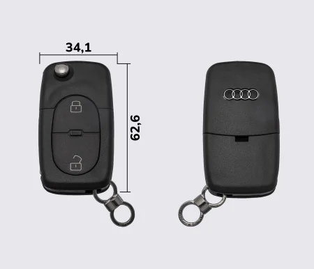 AUDI лезо HU66 на 2 кнопки заготовка викидного ключа (корпус)