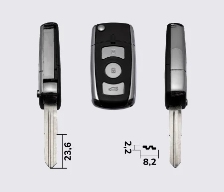 Заготовка HYUNDAI Cerato викидний ключ 3 кнопки (корпус)