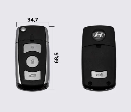 Заготовка HYUNDAI Cerato викидний ключ 3 кнопки (корпус)
