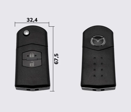 Заготовка MAZDA ORIGINAL викидний ключ 2 кнопки (корпус)