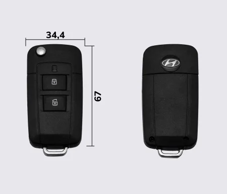 HYUNDAI SANTA FE викидний ключ 2 кнопки (корпус) заготовка ключа