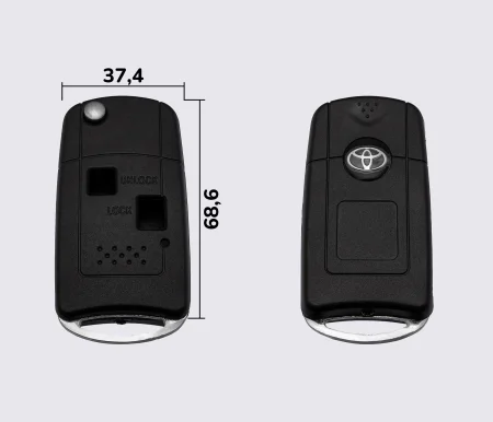 Заготовка TOYOTA викидний ключ 2 кнопки (корпус) ACURA style