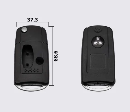 MITSUBISHI GRANDIS, LANCER викидний ключ 3 кнопки (корпус) заготовка ключа
