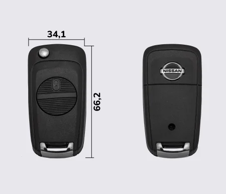 Заготовка NISSAN викидний ключ 2 кнопки (корпус)