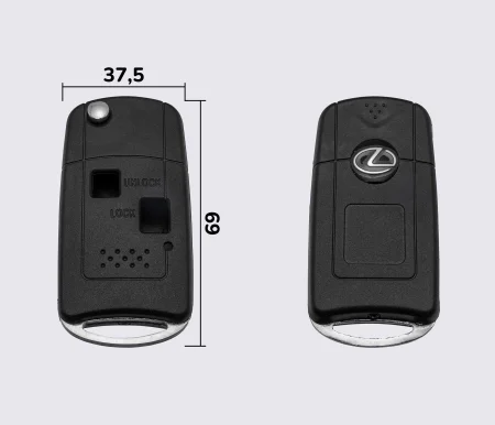 LEXUS 2 кнопки заготовка викидного ключа (корпус)