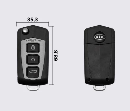 KIA SORENTO викидний ключ 3 кнопки (корпус) заготовка ключа