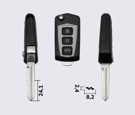 KIA SORENTO викидний ключ 3 кнопки (корпус) заготовка ключа