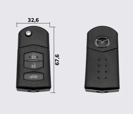 MAZDA ORIGINAL викидний ключ 3 кнопки (корпус) заготовка ключа