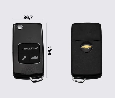 Заготовка CHEVROLET AVEO викидний ключ 2 кнопки (корпус)