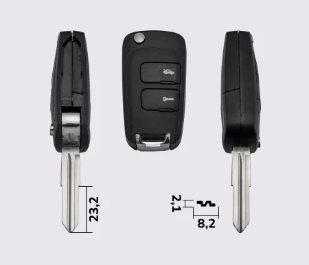 Заготовка CHEVROLET ORIGINAL викидний ключ 2 кнопки (корпус)