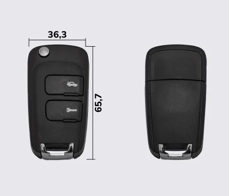 Заготовка CHEVROLET ORIGINAL викидний ключ 2 кнопки (корпус)