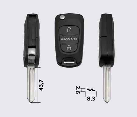 HYUNDAI ELANTRA 2 кнопки заготовка викидного ключа (корпус)