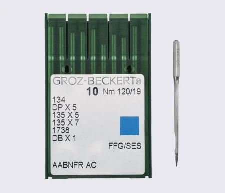 Иголка к швейной машинке "Версаль", GROZ-BECKERT,134 DP*5 №120/19 упаковка (10шт.)