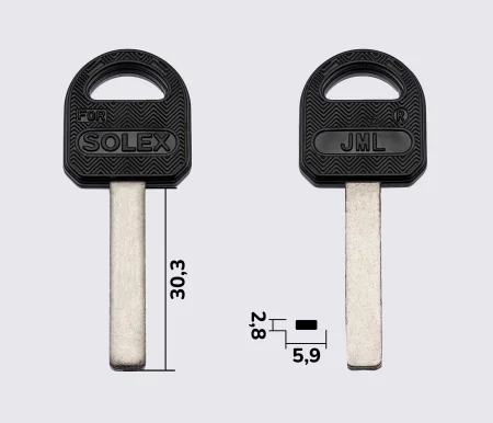Solex квадратный, латунь заготовки ключей