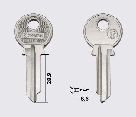 Заготовка ключів 45-2D (Xianpai)