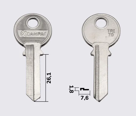 TRI-7D (SMT) Заготовка ключей