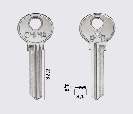 GLO-3 (CHINA) заготовки ключей