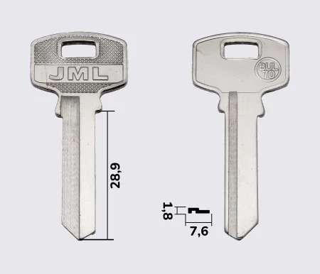BUL-7D заготовка ключей