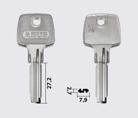 Заготовка ключа CI-26 (латунь) короткий упор