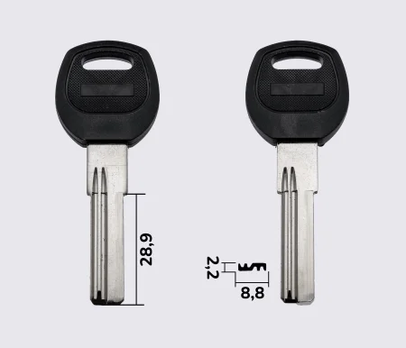 YOTA 29mm с пластиковой ручкой (латунь) заготовка ключа