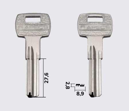 Заготовки ключів APECS STU6R (латунь)