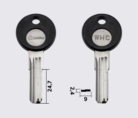 WHC лівий (латунь) заготовка ключа