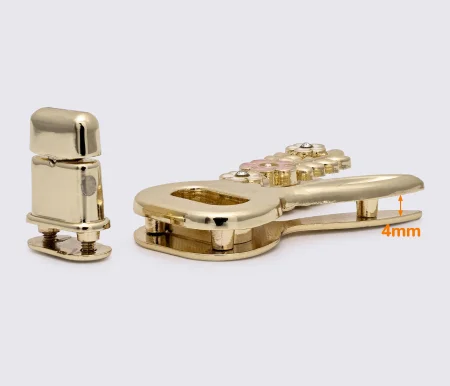 Замок для сумки 61мм цв. золото 88-106