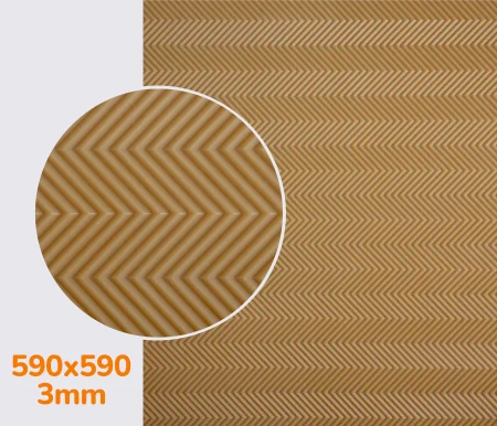 Резина подметочная каучуковая Wave Rubber, р. 590*590*3.0 мм, цв бежевый