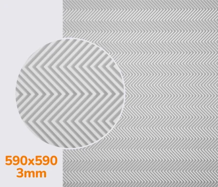 Резина подметочная каучуковая Wave Rubber, р. 590*590*3.0 мм, цв. белый