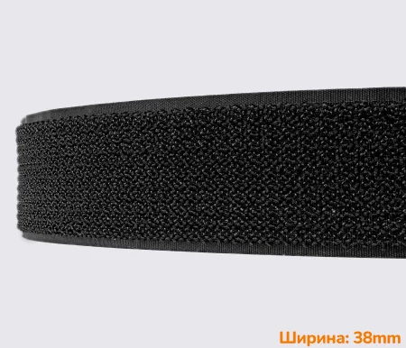 Моно липучка 38мм чорна 100% нейлон для взуття рюкзаків сумок одягу nb-5601