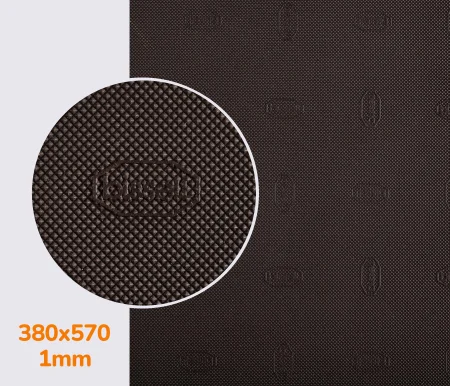 050 (1mm) bissell, цв. коричневый, р. 380*570*1 мм - резина подметочная/профилактика листовая