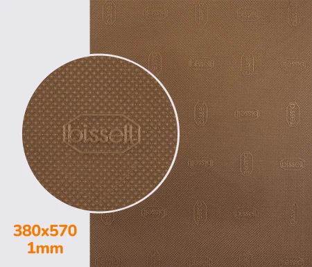 050 (1mm) bissell, цв. светло-коричневый, р. 380*570*1 мм -резина подметочная/профилактика листовая