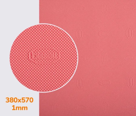 050 (1mm) bissell, цв. розовый, р. 380*570*1 мм - резина подметочная/профилактика листовая