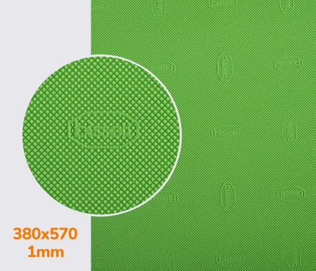 050 (1mm) bissell, цв. зелёный (№39), р. 380*570*1 мм - резина подметочная/профилактика листовая