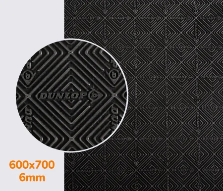 Резина набоечная WINDOW (Dunlop), р. 600*700*6мм, цв. чёрный