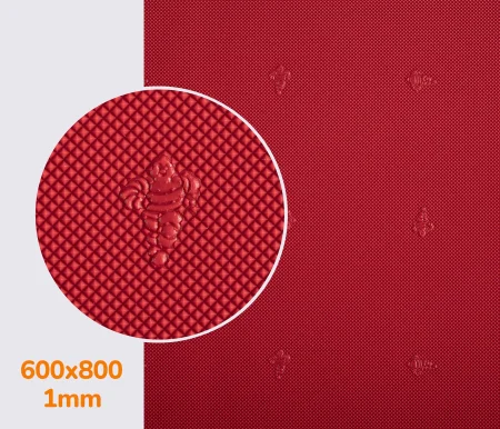 Резина подмёточная XA015 SLIM MICHELIN (Франция), р. 600*800*1мм, цв. красный (red)