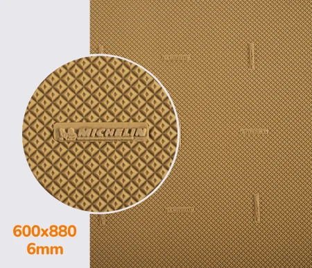 Резина набоечная XA013 TWO MICHELIN (Франция), р. 600*880*6мм, цв. цв. тропик (caramel)